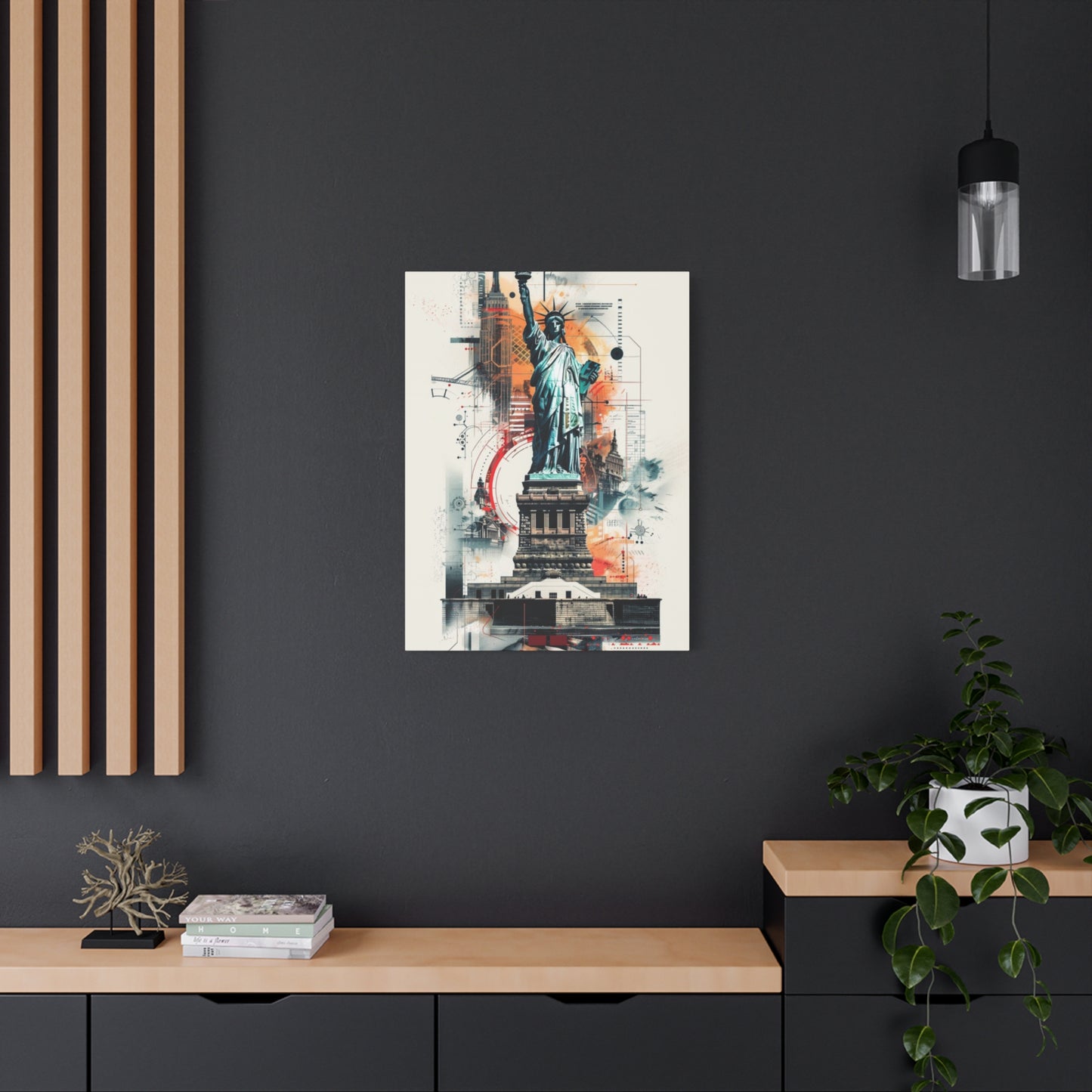 Abstract Poster Of Statue Of Liberty New York City Wall Art & Canvas Prints