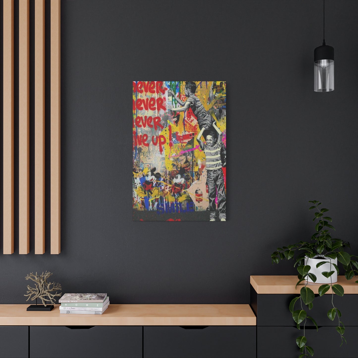 Never Give Up Modernism Wall Art & Canvas Prints