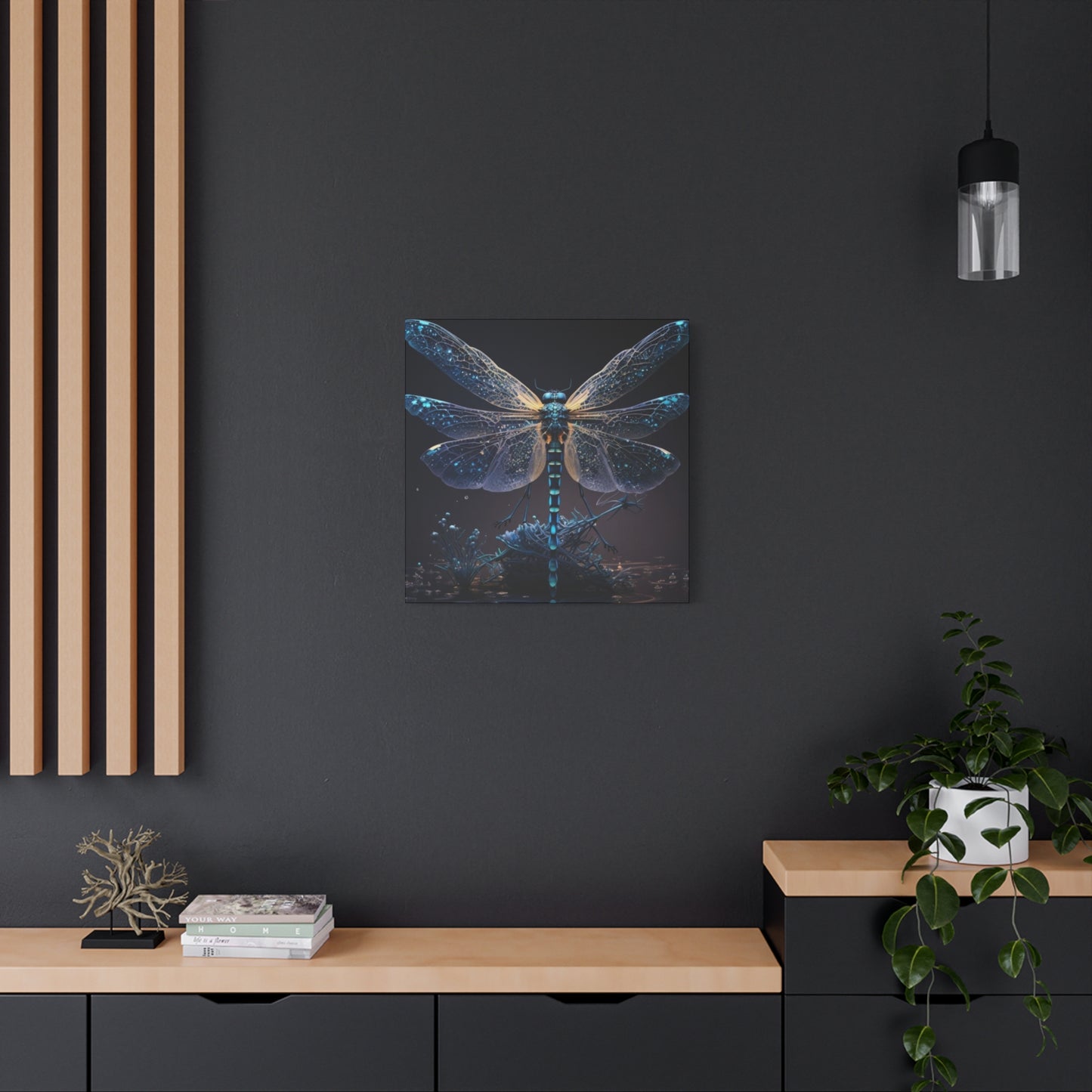 Dark Theme Dragonfly Wall Art & Canvas Prints