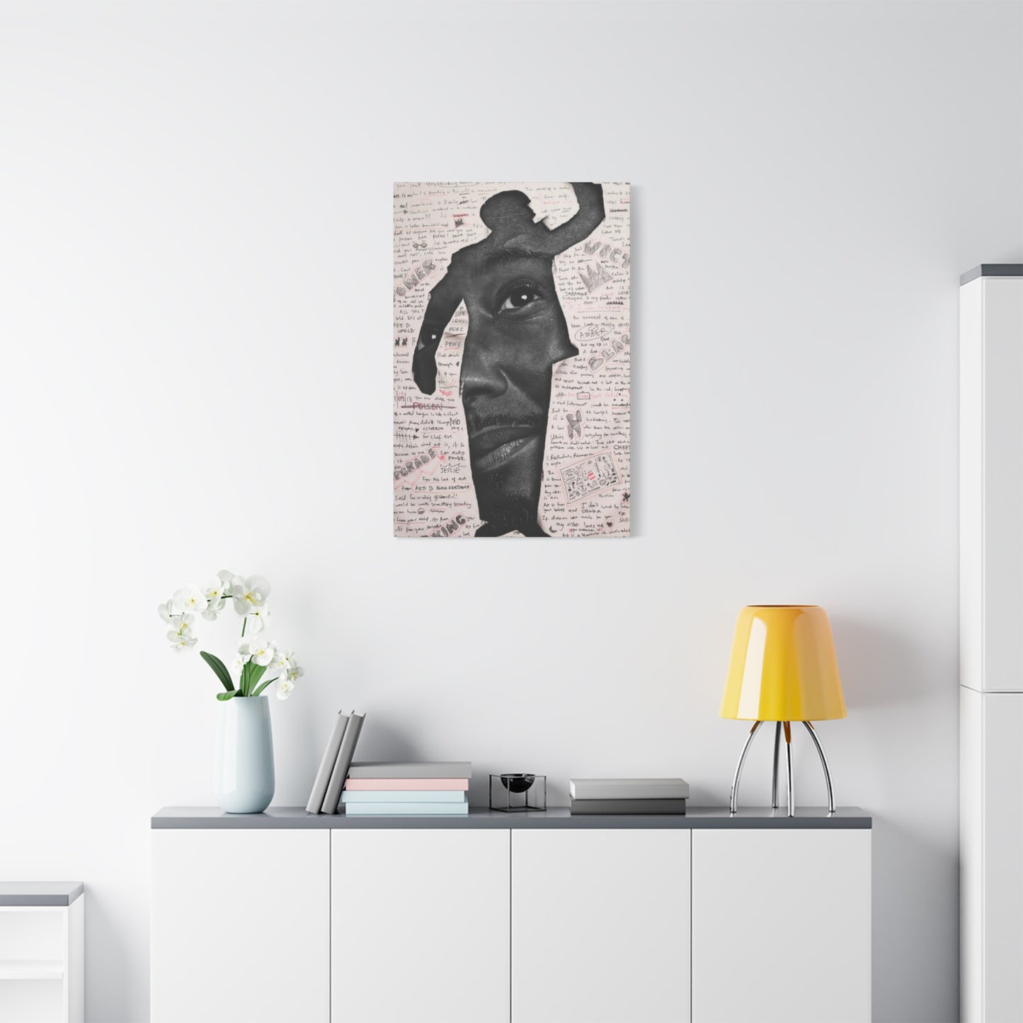 Men Silhouette Abstract Mixed Media Wall Art & Canvas Prints