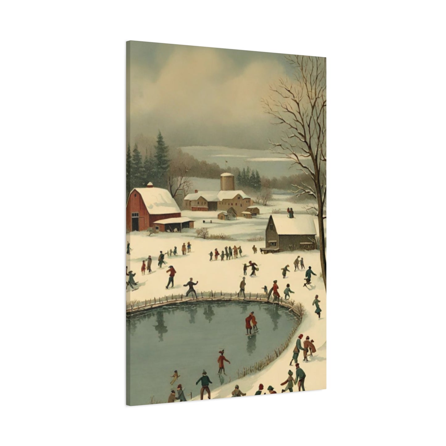 People Enjoying In Snow Wall Art & Canvas Prints