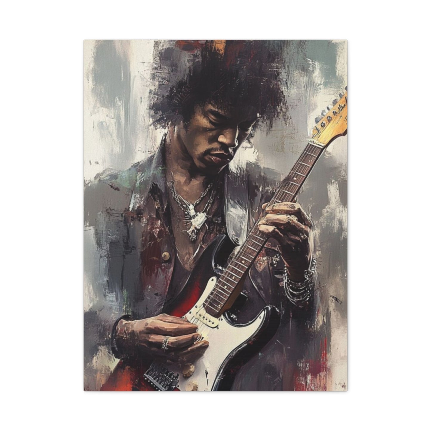 Jimi Hendrix Playing Guitar Wall Art & Canvas Prints