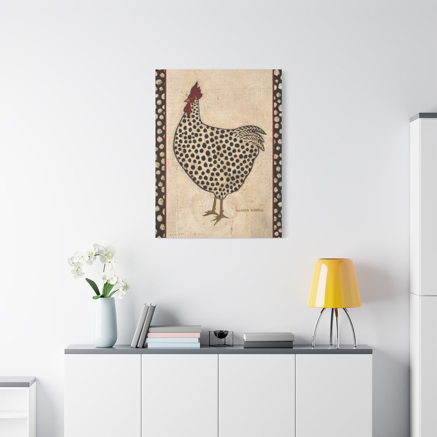 Chicken Drawing Kimble Warren Wall Art & Canvas Prints