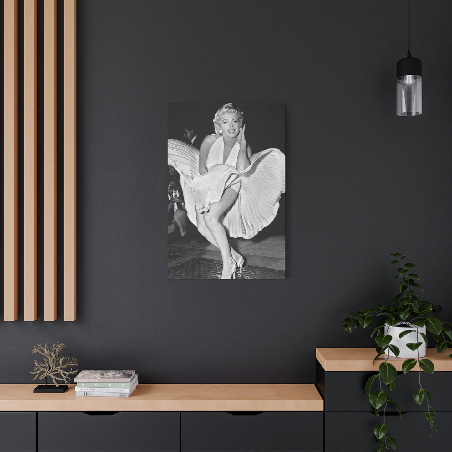 Greyscale Beautiful Marilyn Monroe Candid Photo Wall Art & Canvas Prints