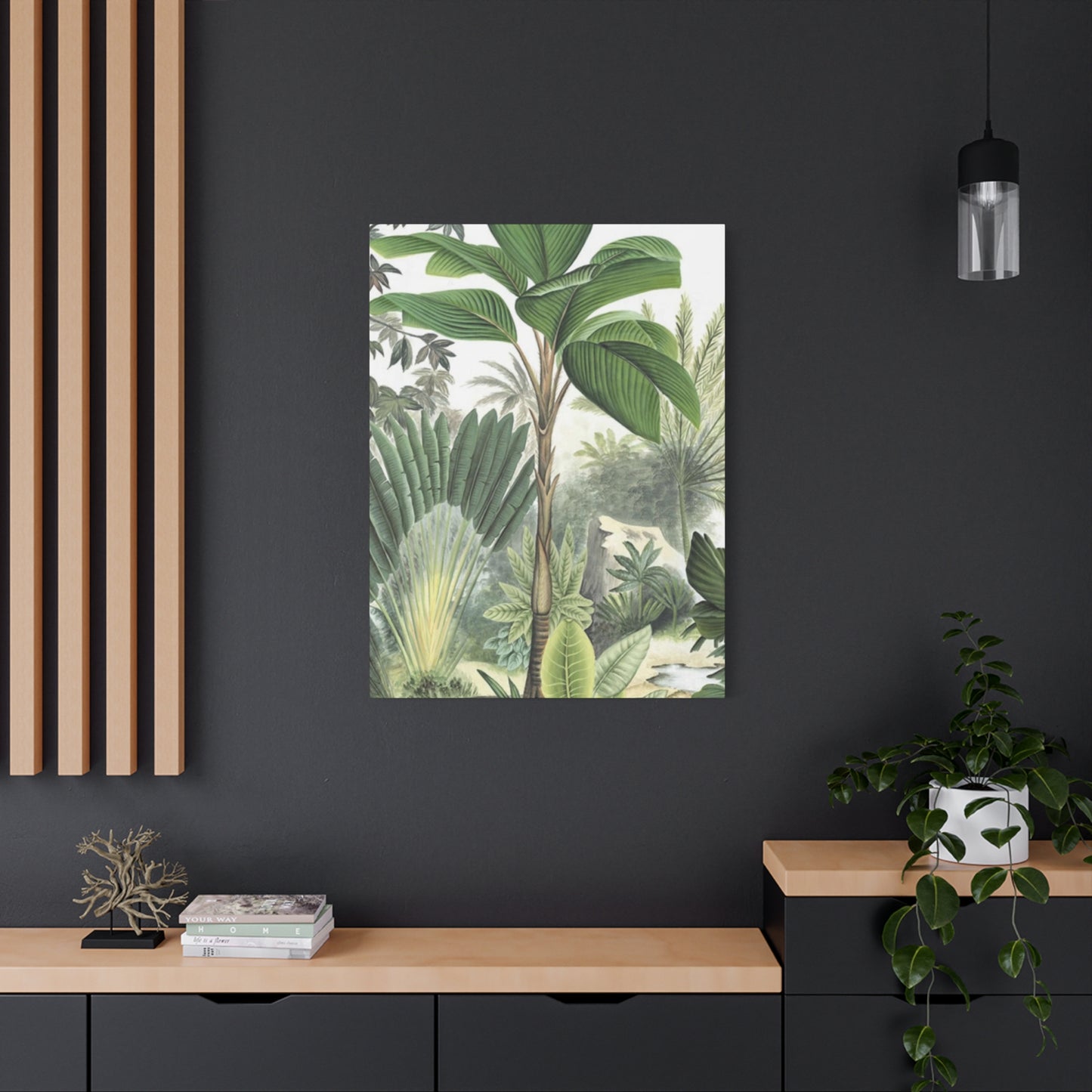 Palm Tree Green Leaves In Forest Wall Art & Canvas Prints