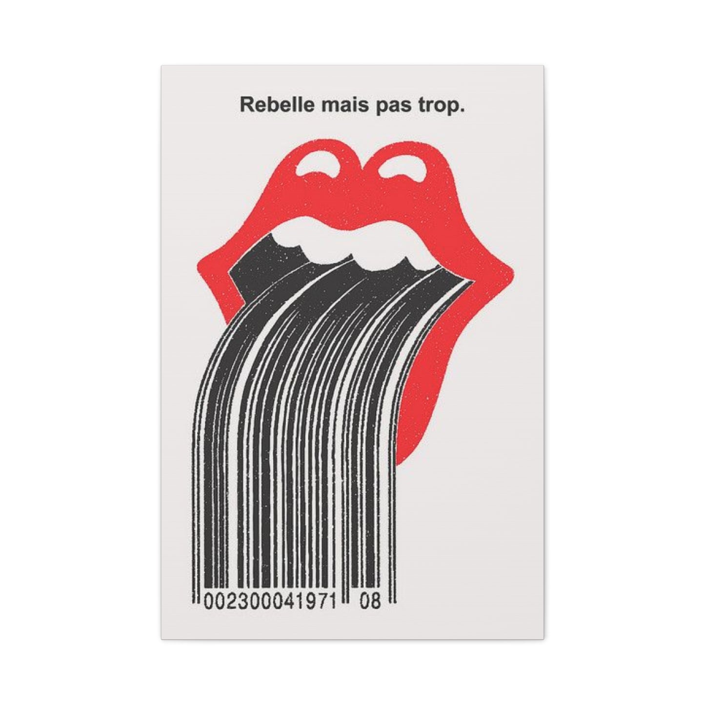 Bar Code Lips Painting Wall Art & Canvas Prints