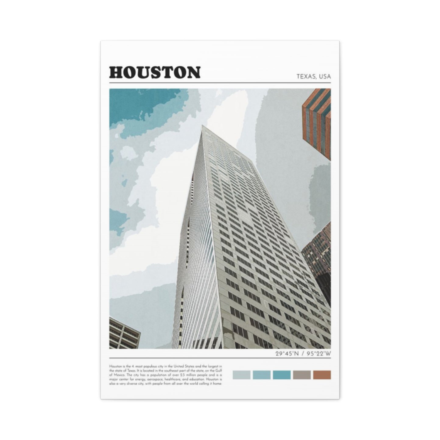 Building in Houston Skylines Wall Art & Canvas Prints