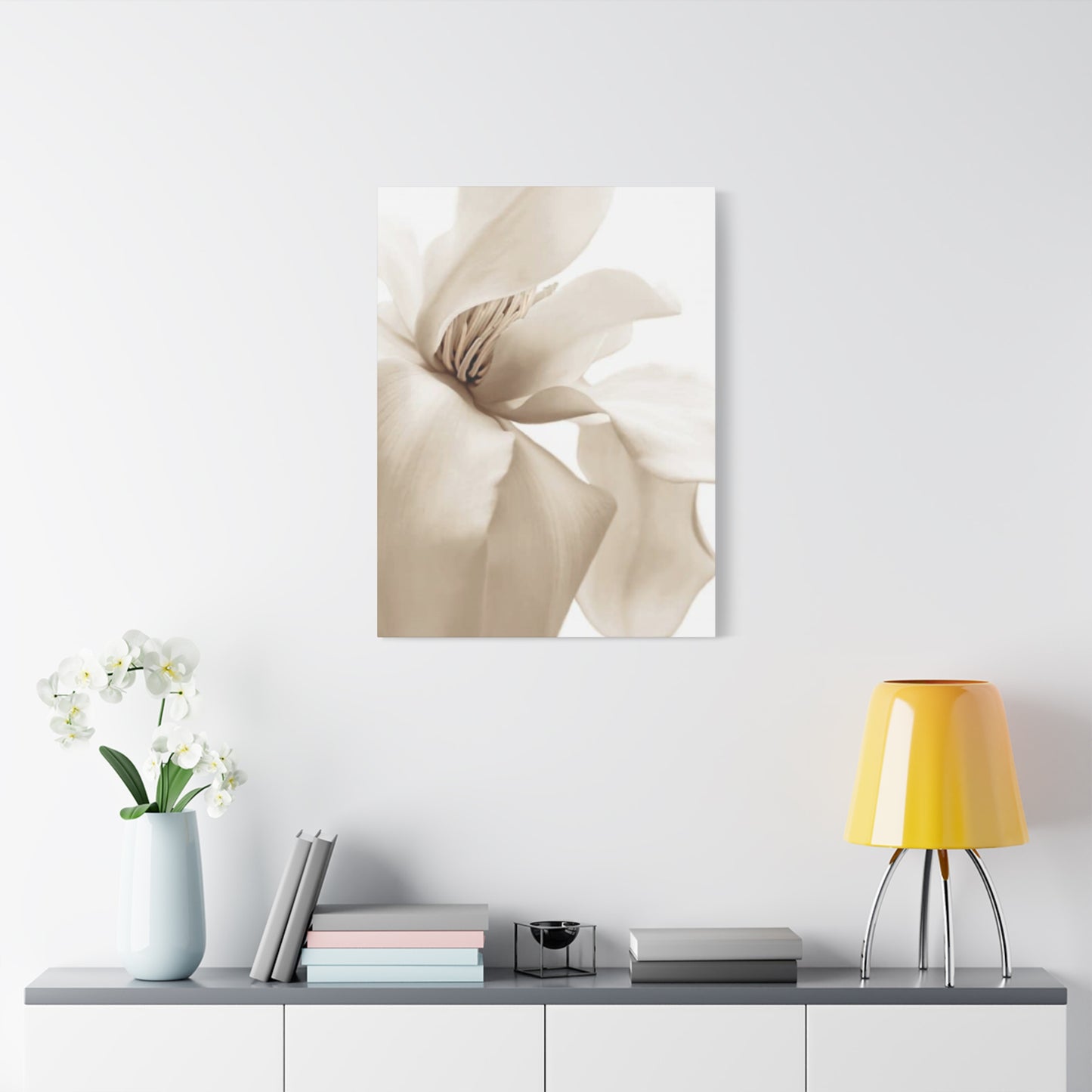 Magnolia Flower Close Up Painting Wall Art & Canvas Prints