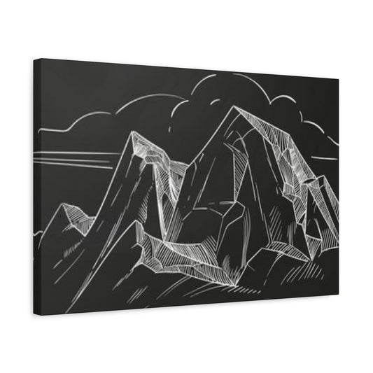 Mountain Chalkboard Wall Art & Canvas Prints