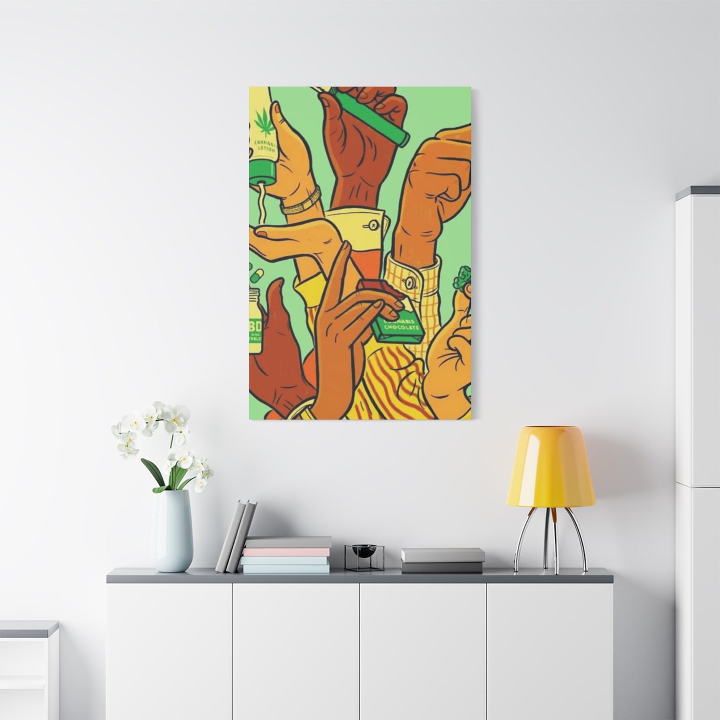 Colorful Cannabis Chocolate Box Marijuana Wall Art & Canvas Prints