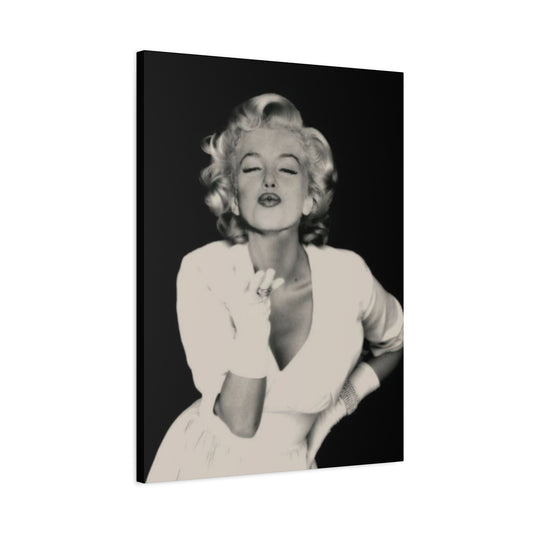 Beautiful Marilyn Monroe Flying Kiss Candid Photo Wall Art & Canvas Prints