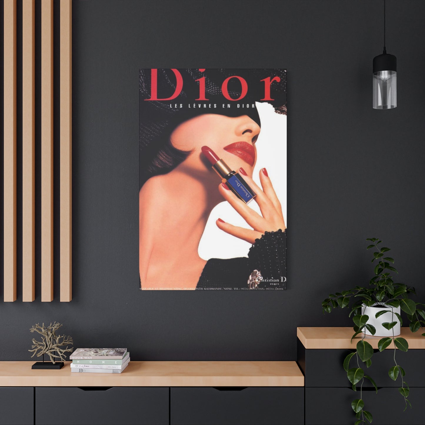 Dior Red Lips Painting Wall Art & Canvas Prints