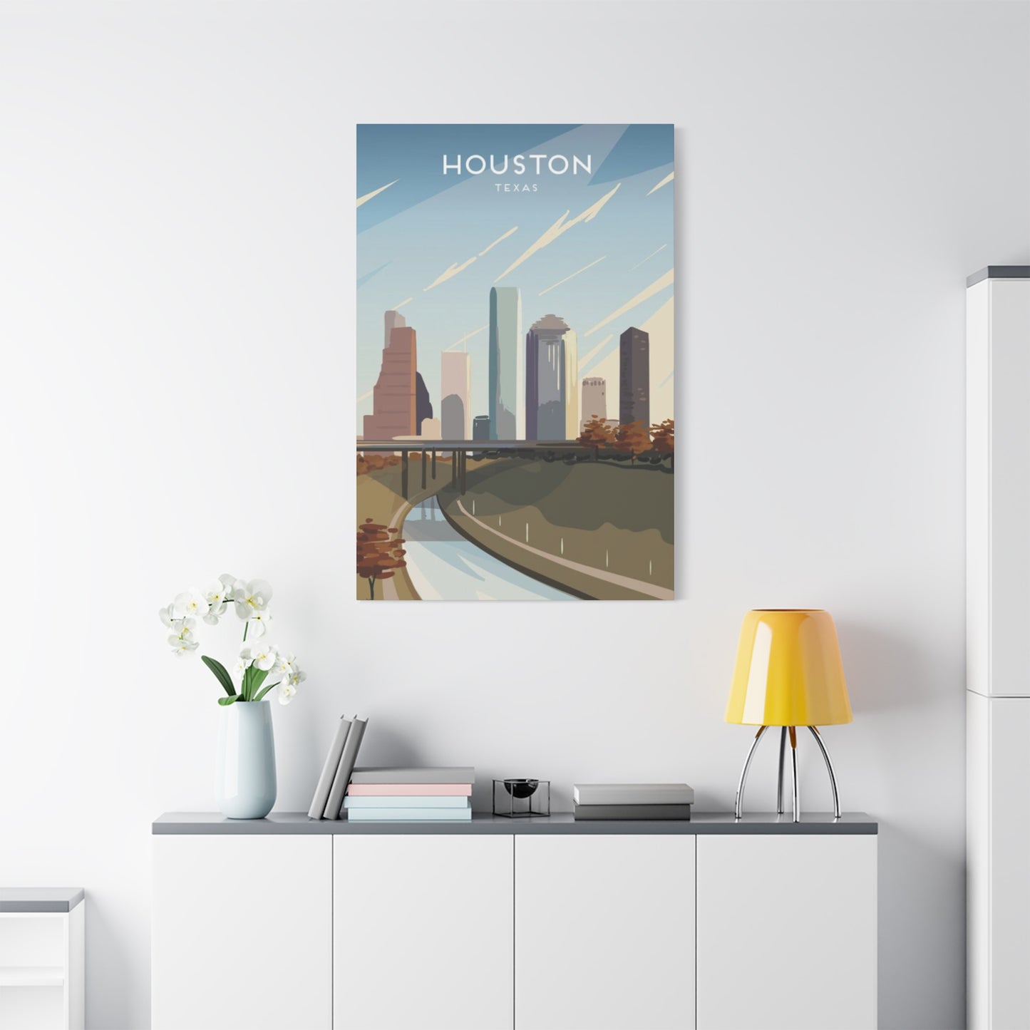 Aesthetic Houston Skyline Wall Art & Canvas Prints