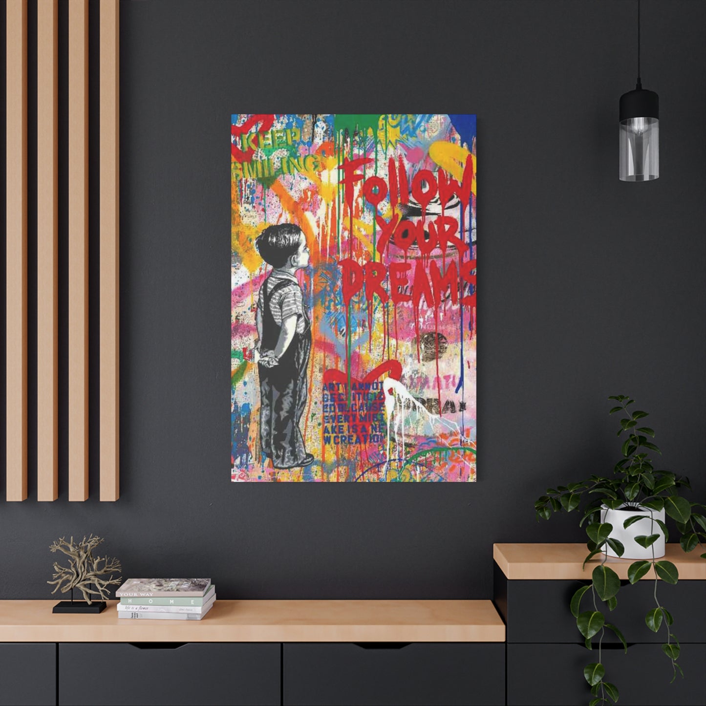 Child In Painting Abstract Mixed Media Wall Art & Canvas Prints