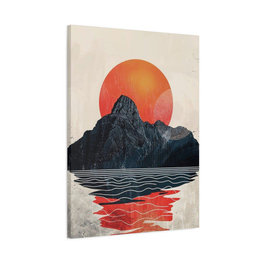 Sunset In Mountains Modernism Wall Art & Canvas Prints