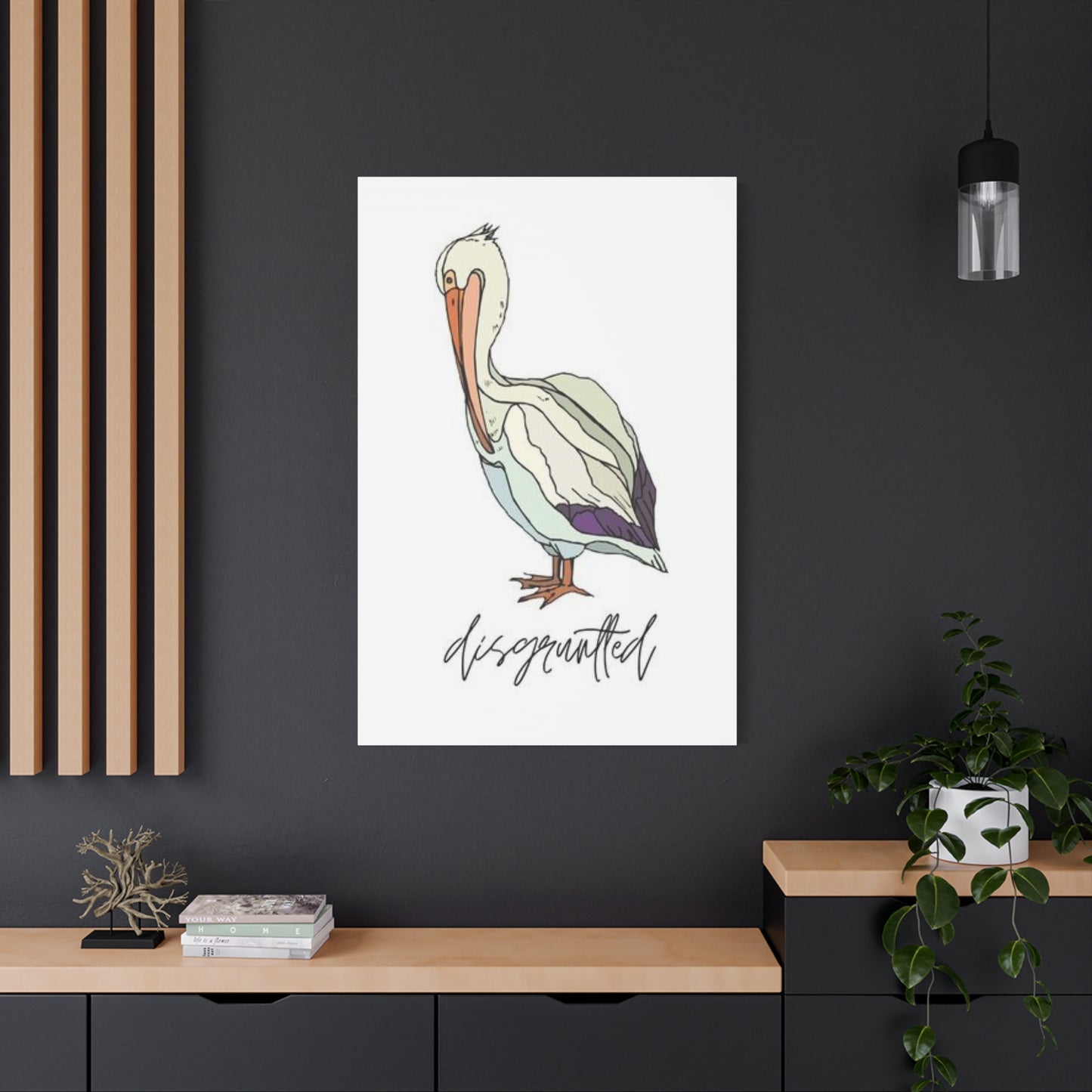 Colorful Pelican Drawing Wall Art & Canvas Prints