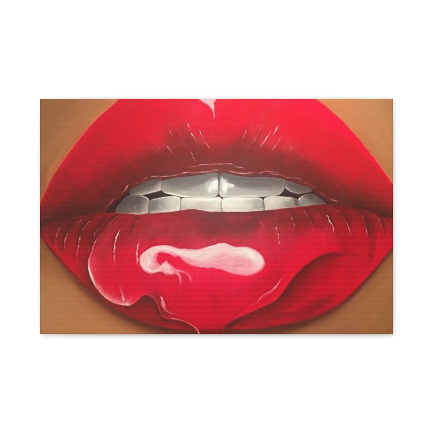 Dark Red Lips Wall Art & Canvas Prints