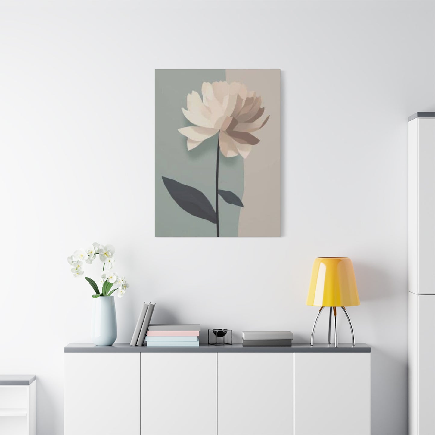 Creamy Flower Entryway Wall Art & Canvas Prints