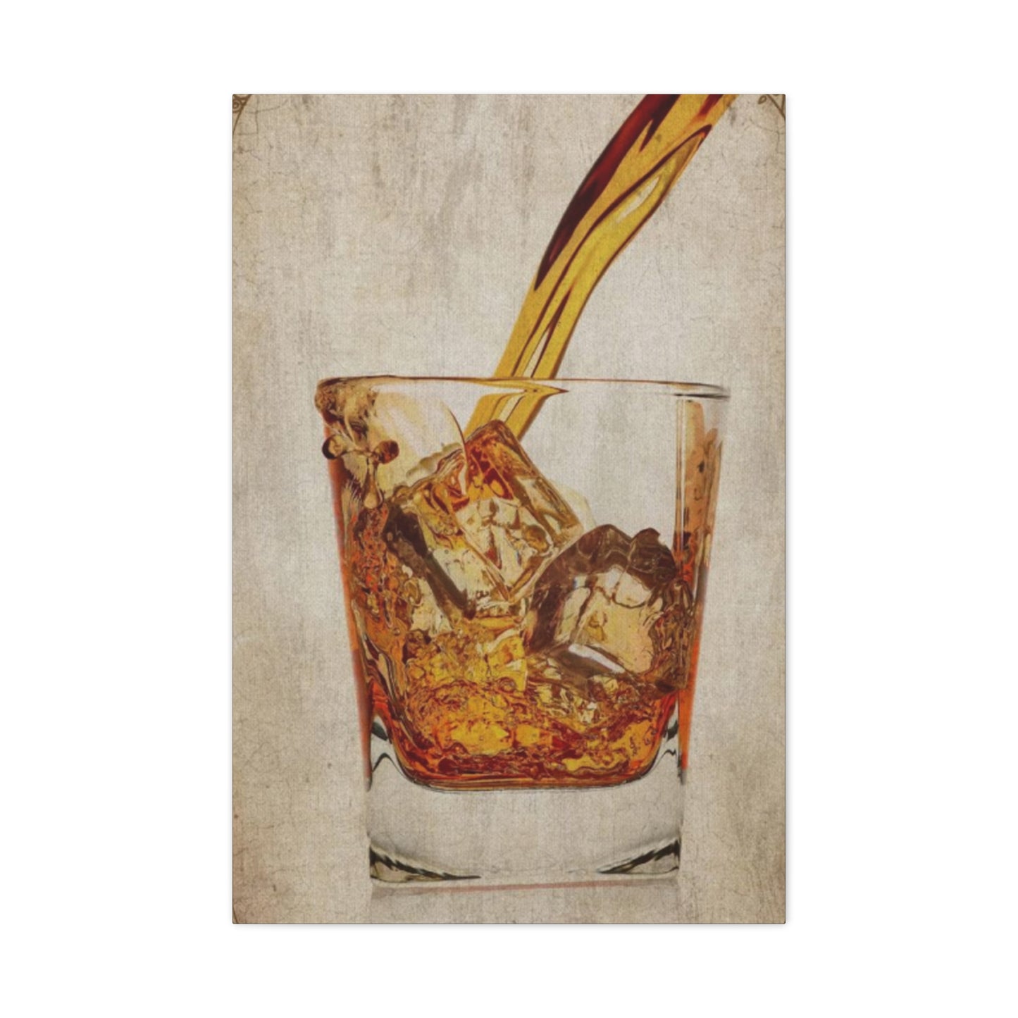 Whiskey Pouring Man Cave Decor Wall Art & Canvas Prints