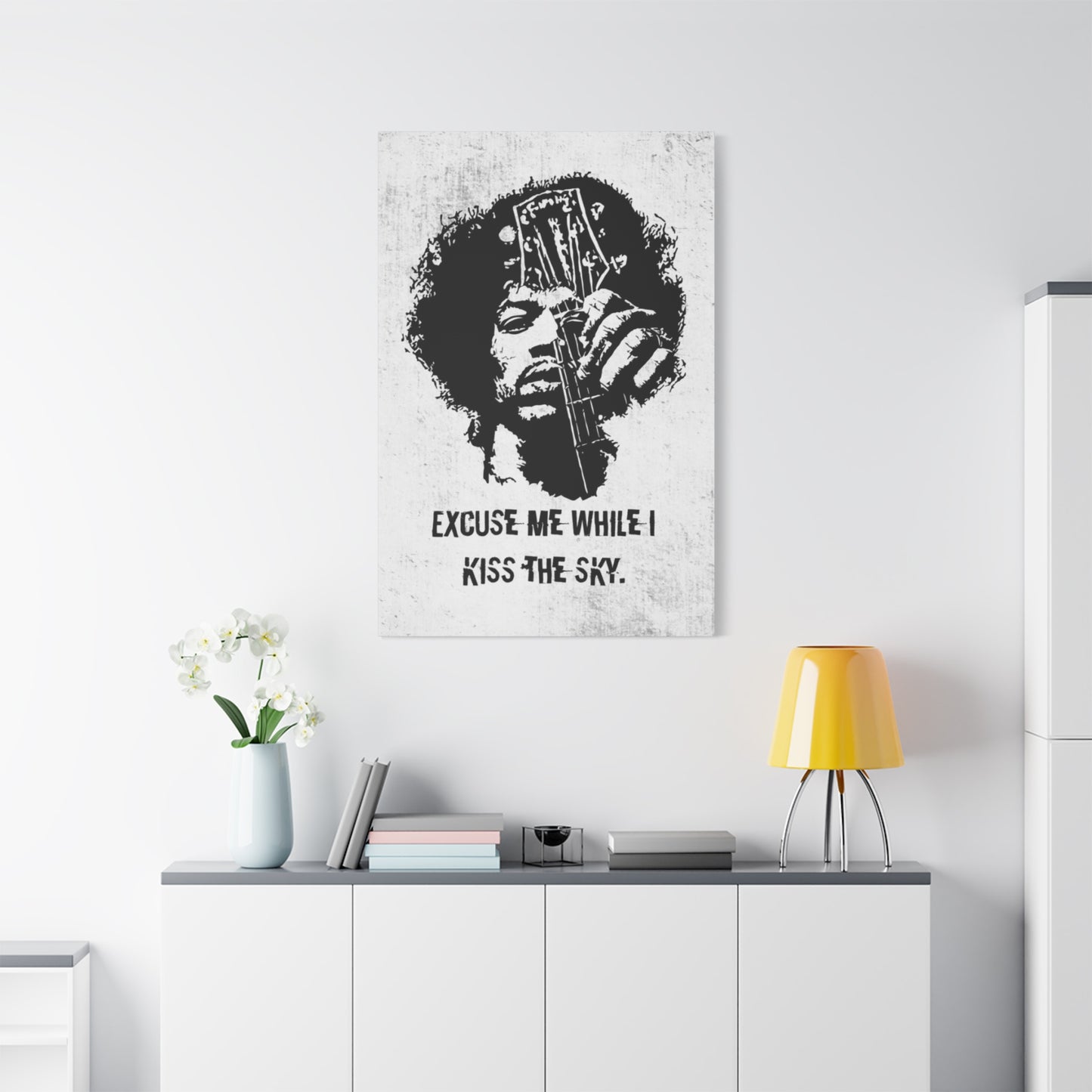 Monochrome Jimi Hendrix Poster Wall Art & Canvas Prints