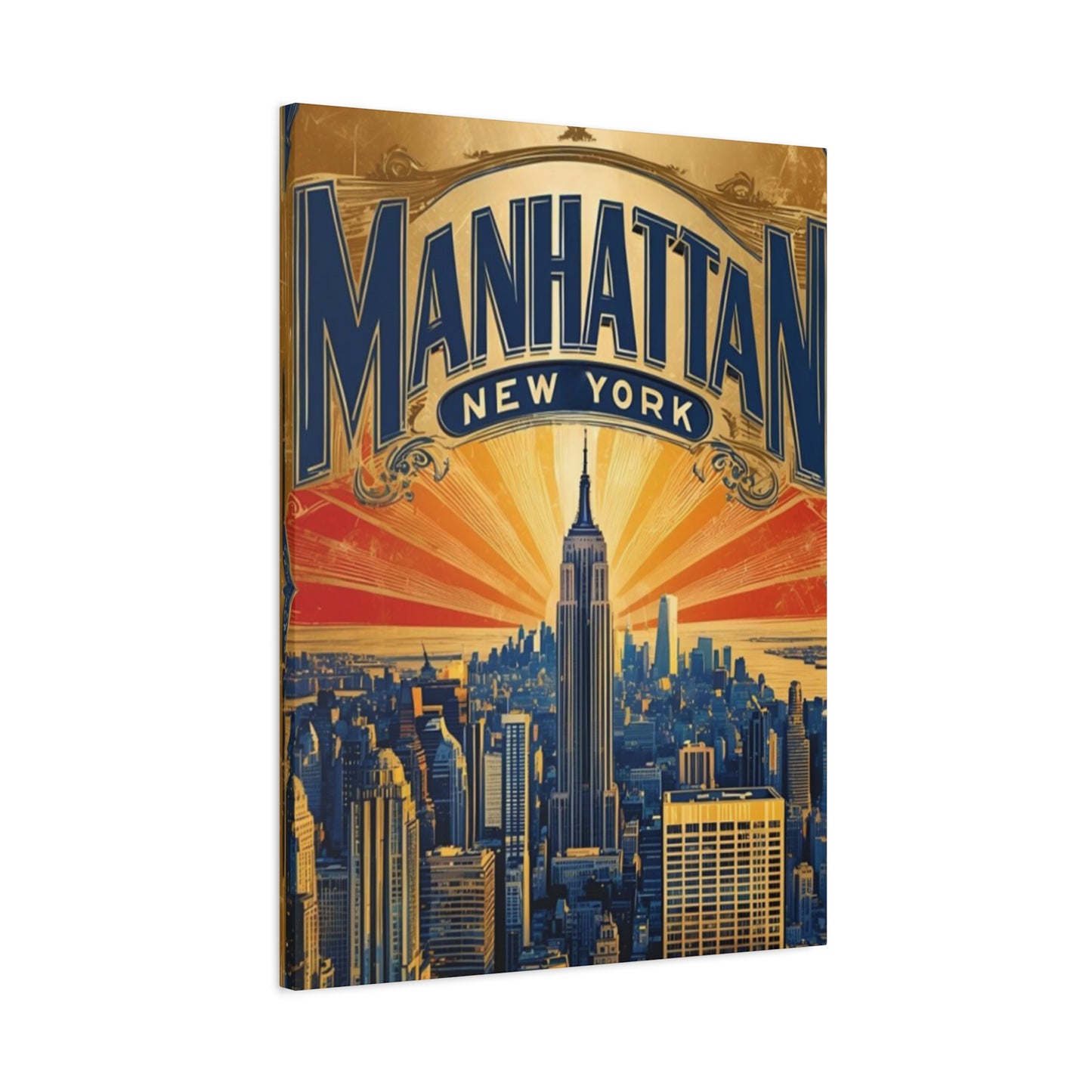 Manhattan City Skyline Poster NYC Skyline Wall Art & Canvas Prints