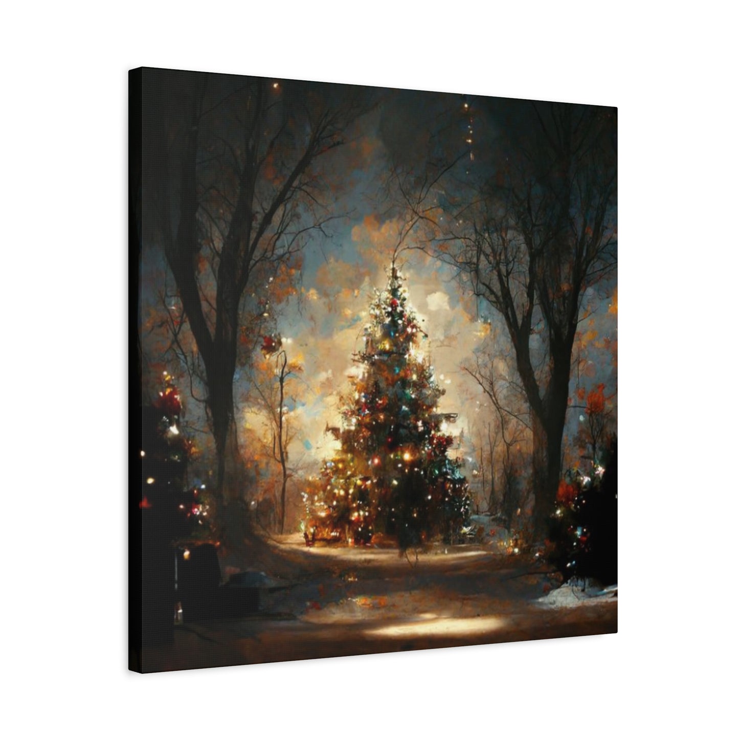 Lighted Christmas Tree Wall Art & Canvas Prints