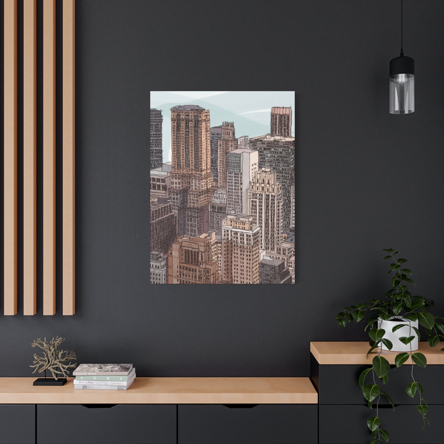 Skyview Of Manhattan NYC Skyline Wall Art & Canvas Prints