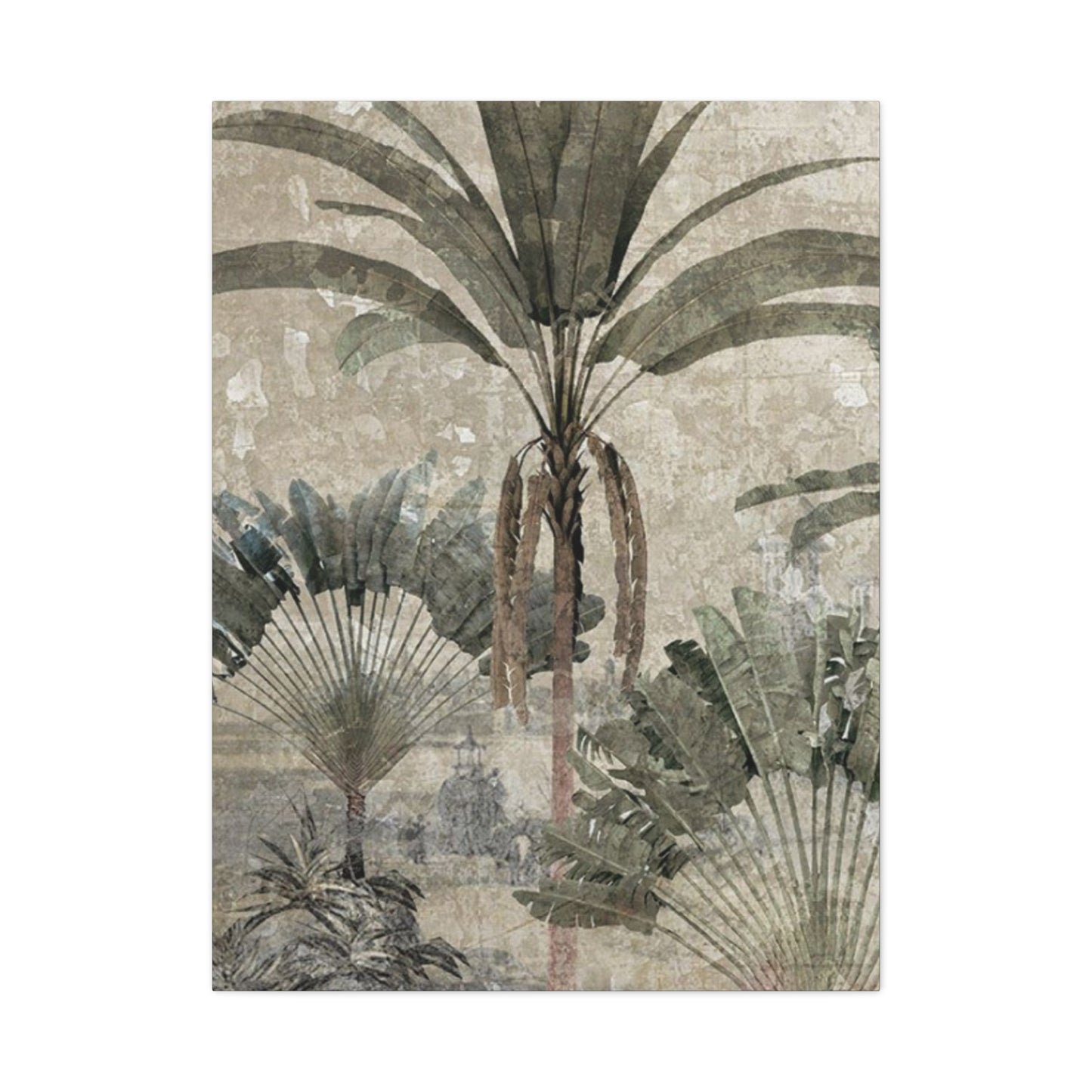 Black & White Palm Tree In Desert Wall Art & Canvas Prints