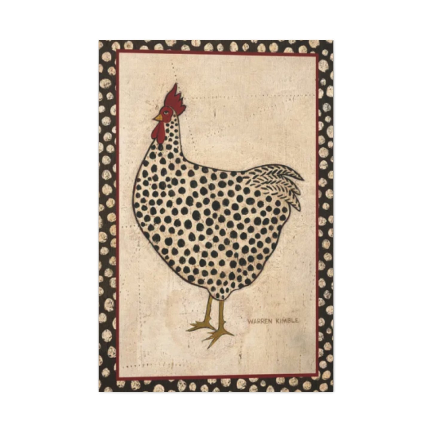 Chicken Drawing Kimble Warren Wall Art & Canvas Prints