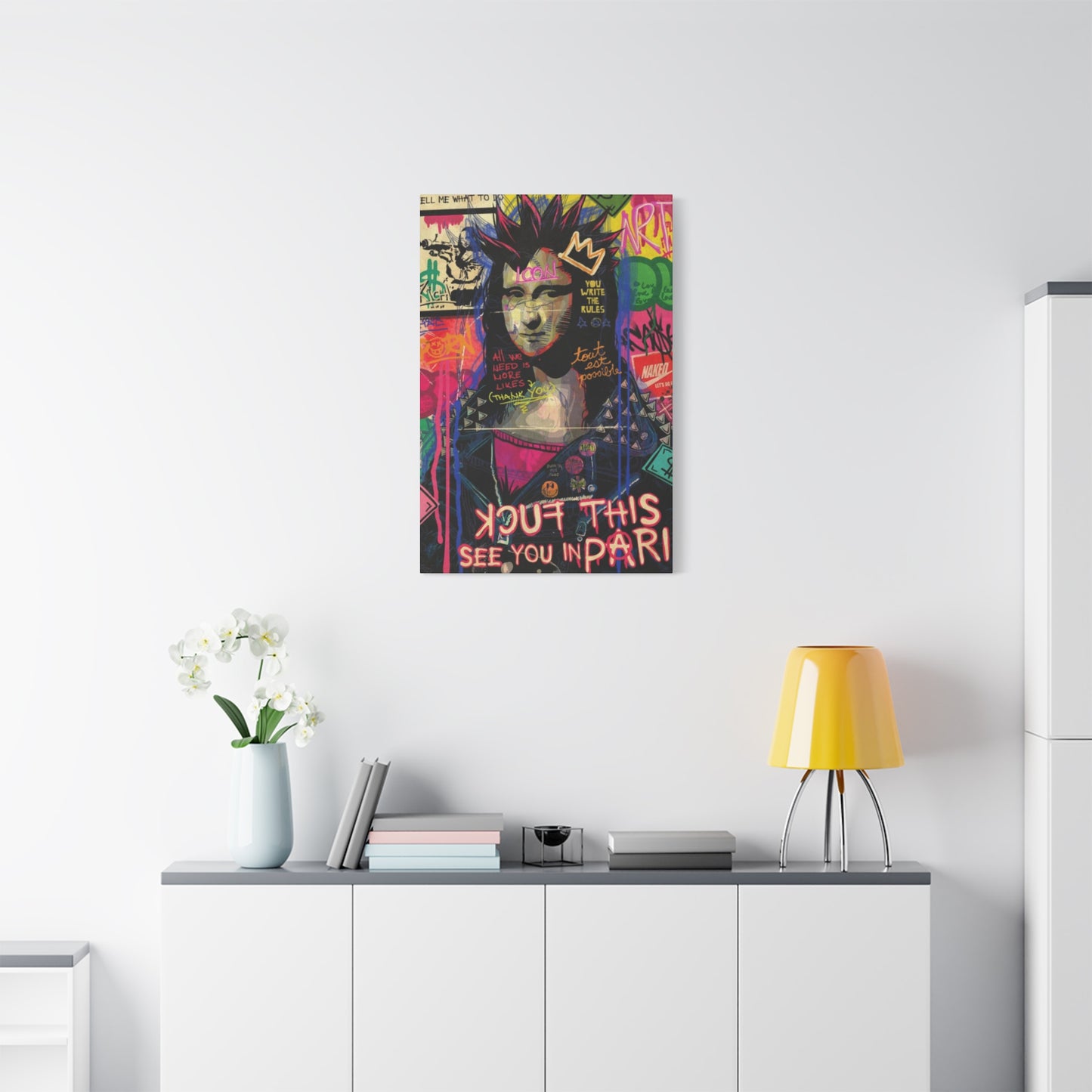 Mona Lisa Abstract Mixed Media Wall Art & Canvas Prints