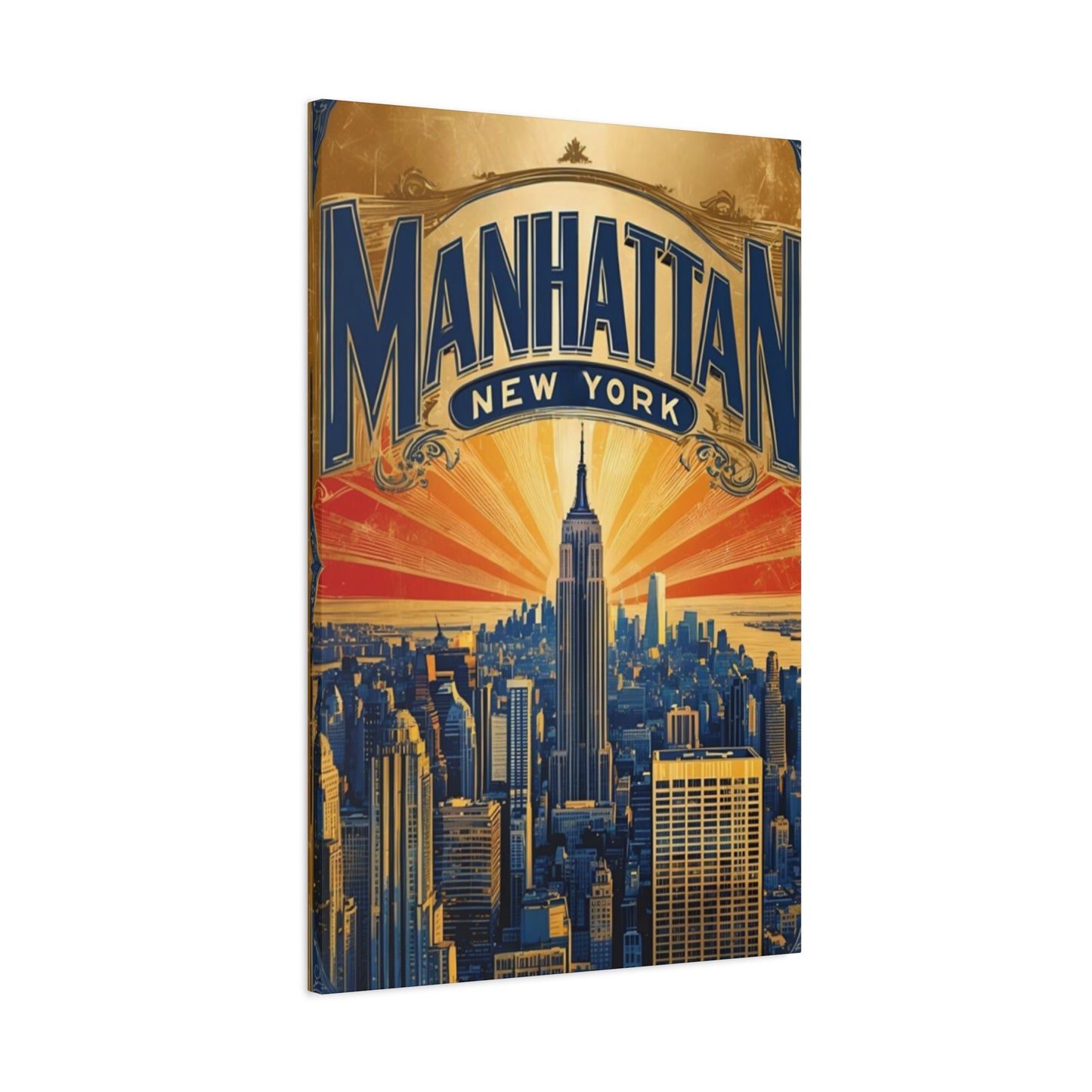 Manhattan City Skyline Poster NYC Skyline Wall Art & Canvas Prints