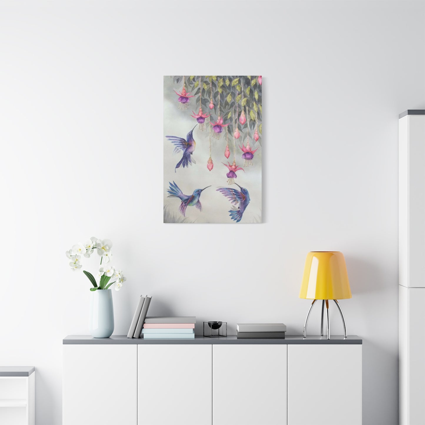 Humming Bird Trio Painting Wall Art & Canvas Prints