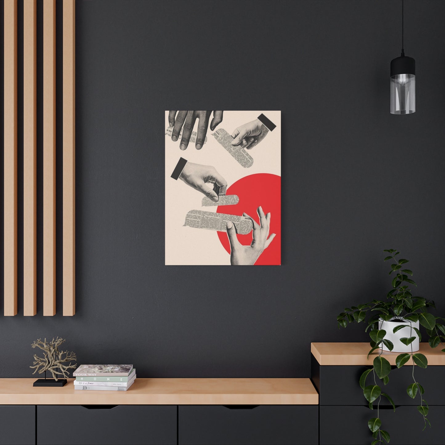 Chit Paper Abstract Mixed Media Wall Art & Canvas Prints