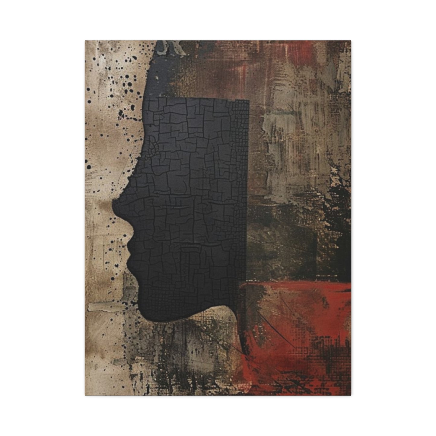 Face Silhouette Modernism Wall Art & Canvas Prints