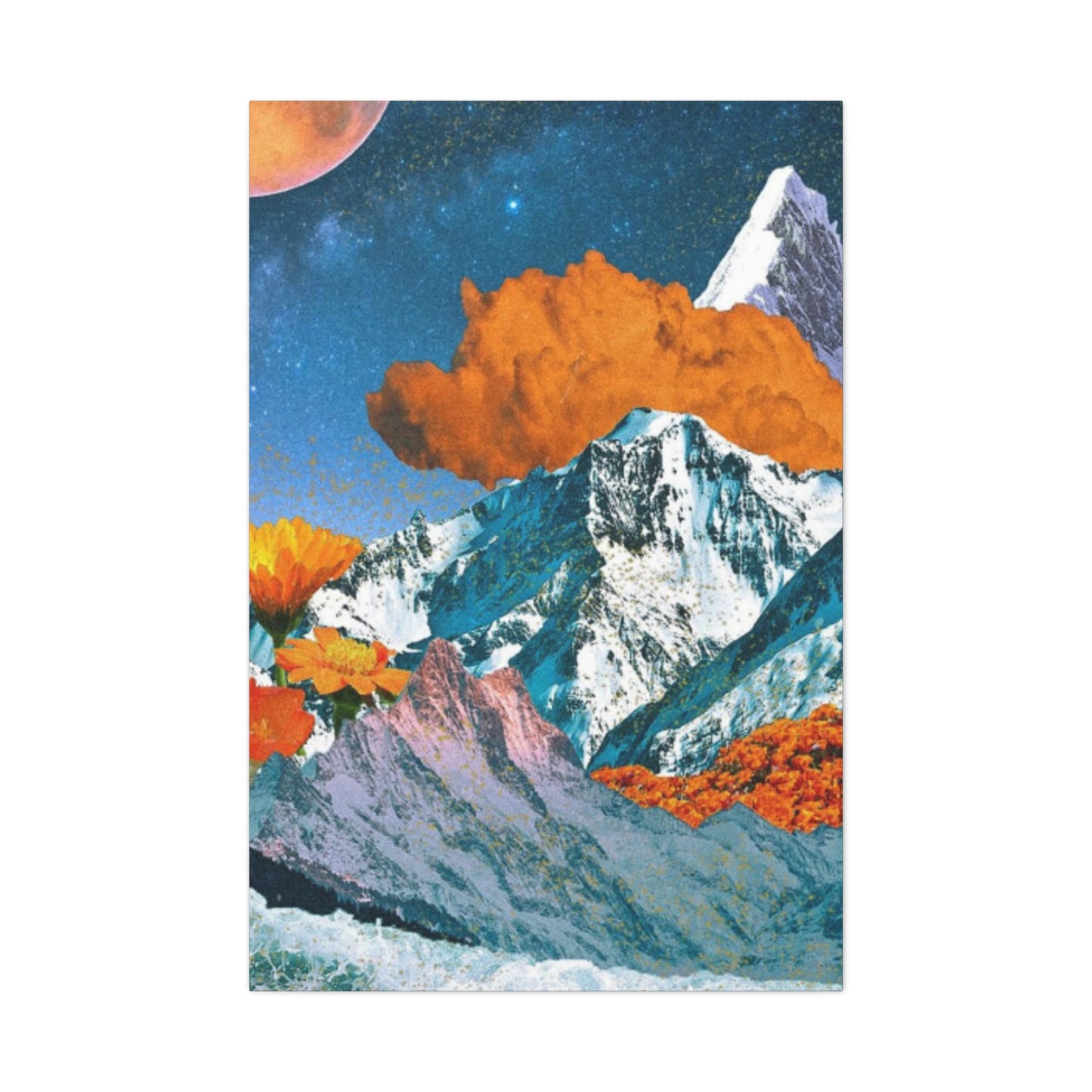 Golden Clouds In Mountain Modernism Wall Art & Canvas Prints