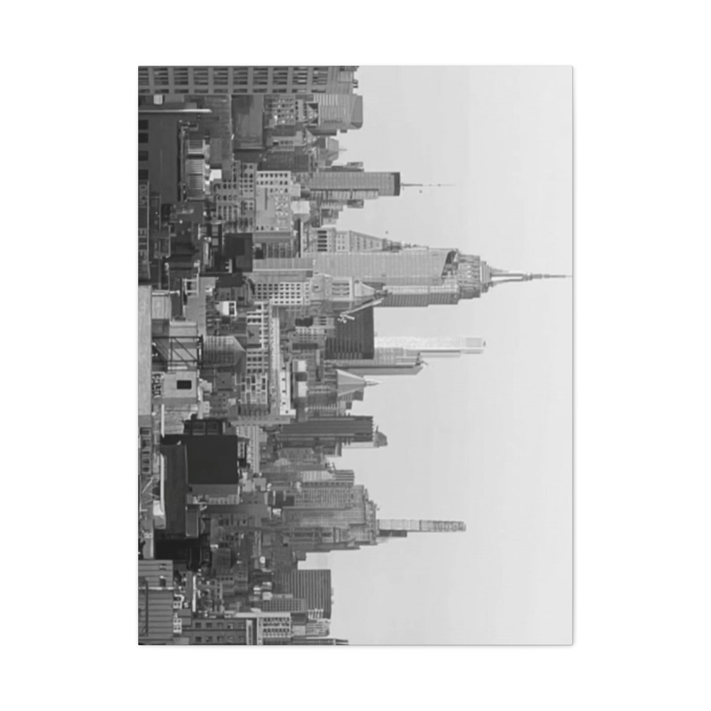 Black & White Manhattan City Skyline NYC Skyline Wall Art & Canvas Prints