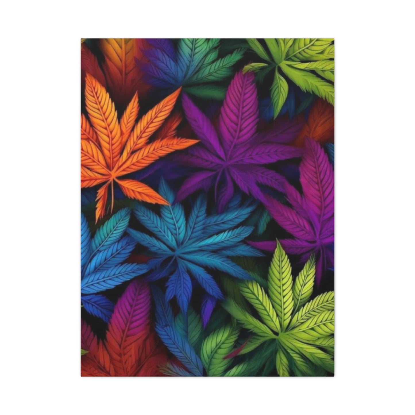 Colorful Cannabis Plant Marijuana Wall Art & Canvas Prints