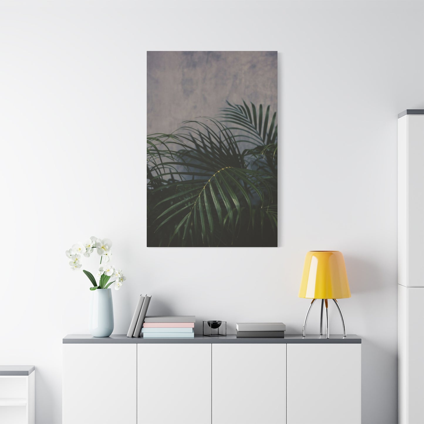 Leaves Of Palm Tree At Night Wall Art & Canvas Prints