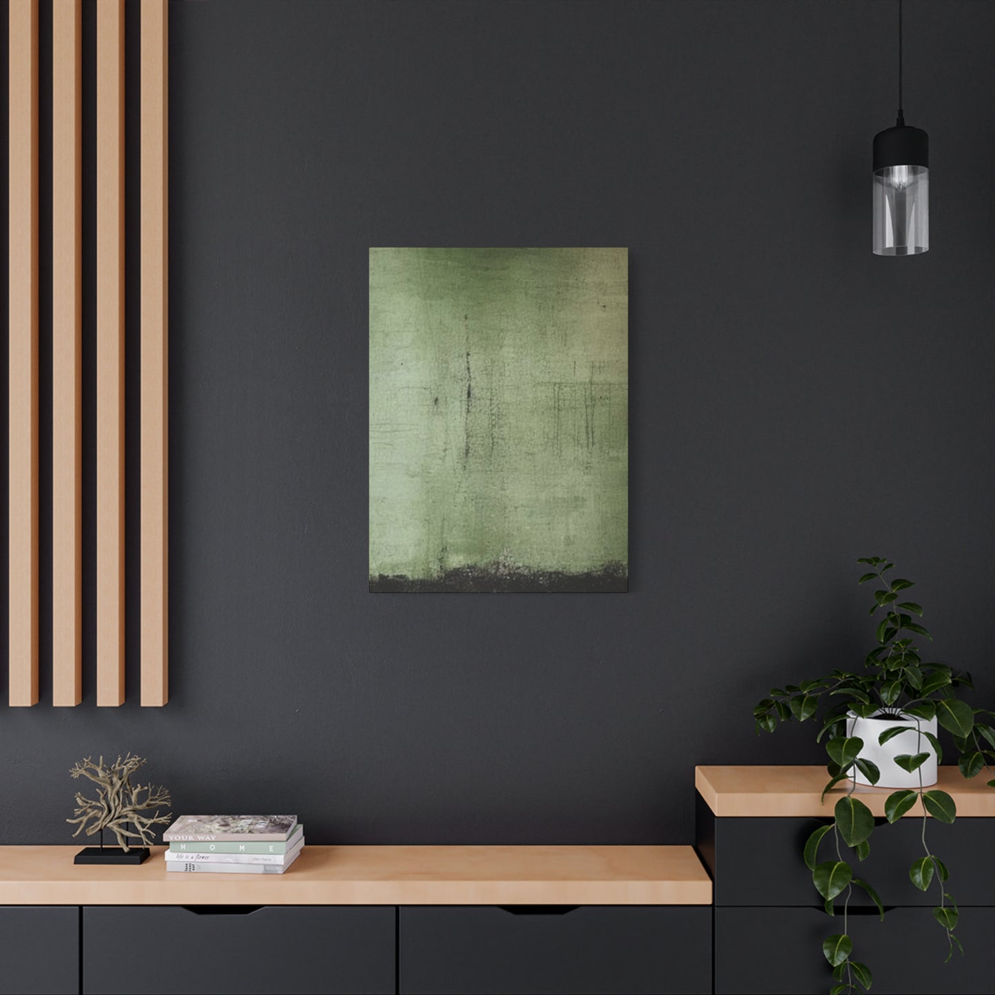 Wall With Olive Green Color Wall Art & Canvas Prints