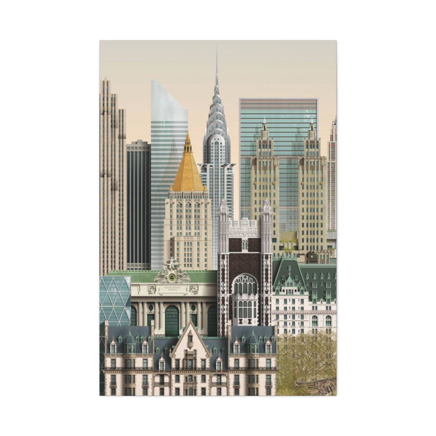 Manhattan Cityscape Poster NYC Skyline Wall Art & Canvas Prints