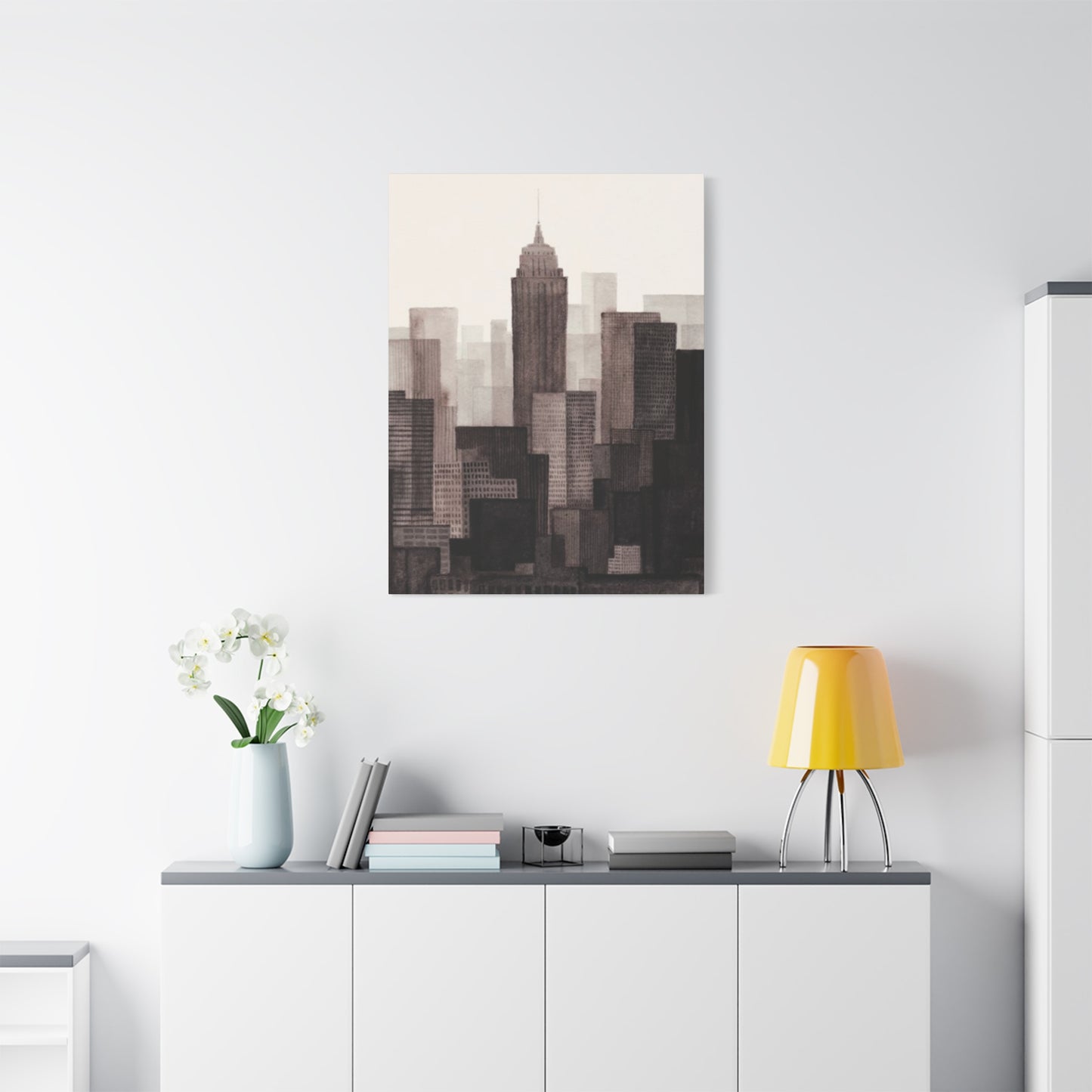 Black & White City Skyline NYC Skyline Wall Art & Canvas Prints