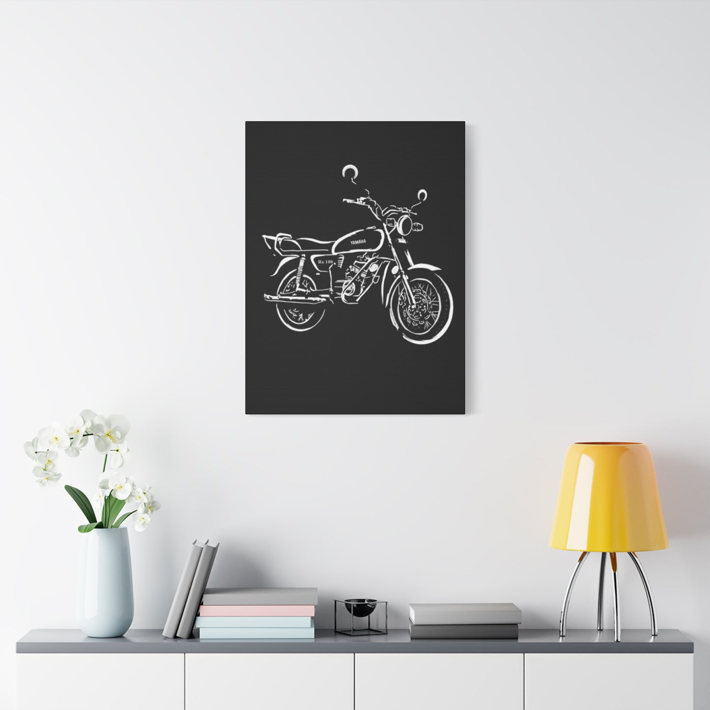 Yamaha RX100 Poster Motorcycle Wall Art & Canvas Prints