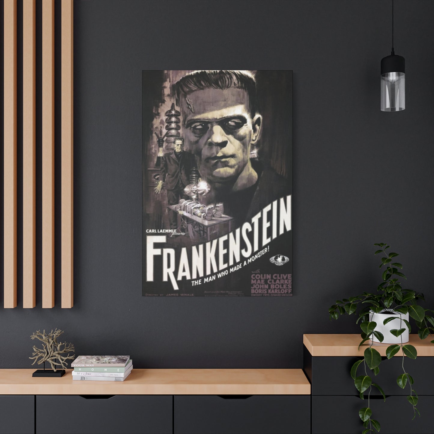 Frankenstein Horror Movie Poster Wall Art & Canvas Prints