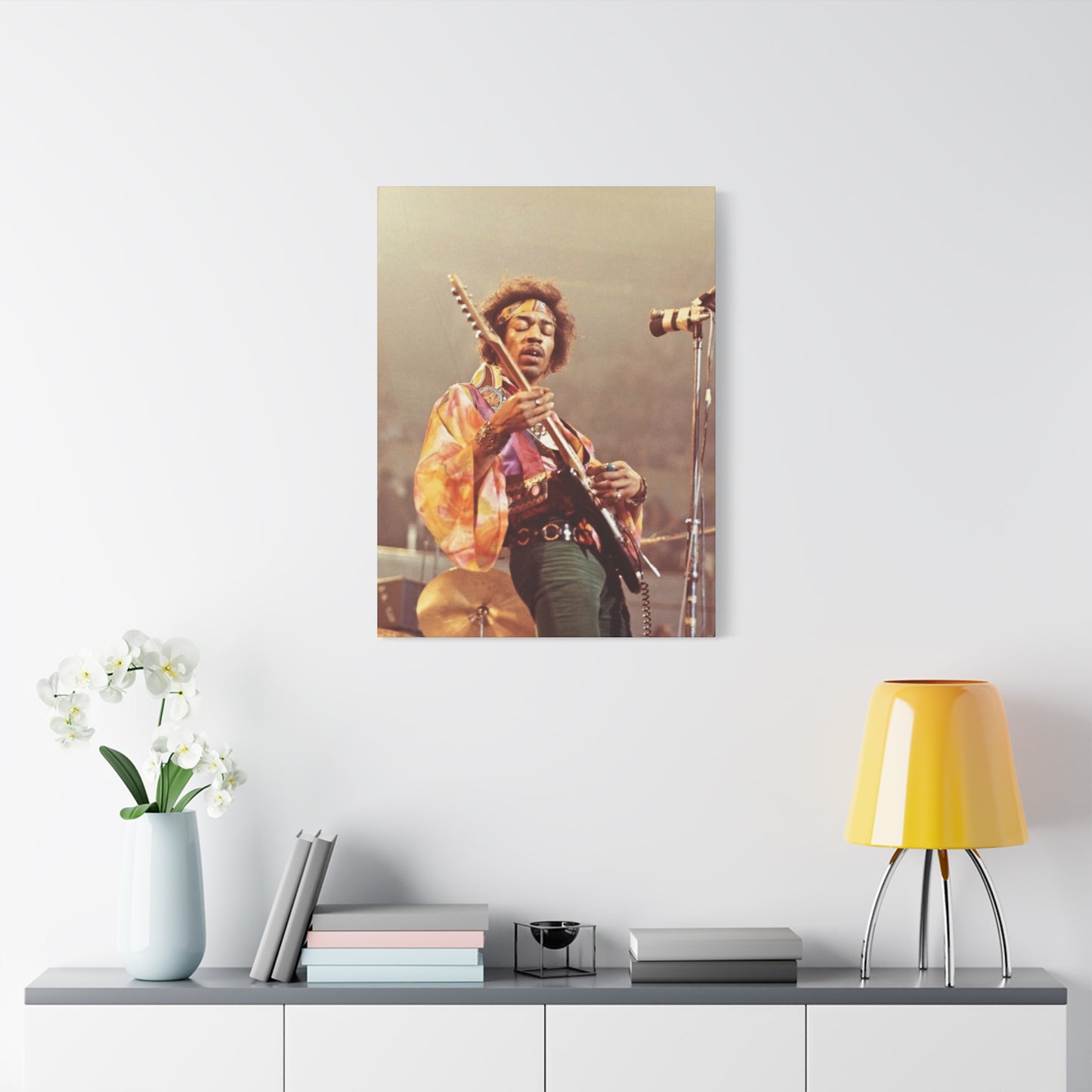 Jimi Hendrix Playing Instrument Wall Art & Canvas Prints