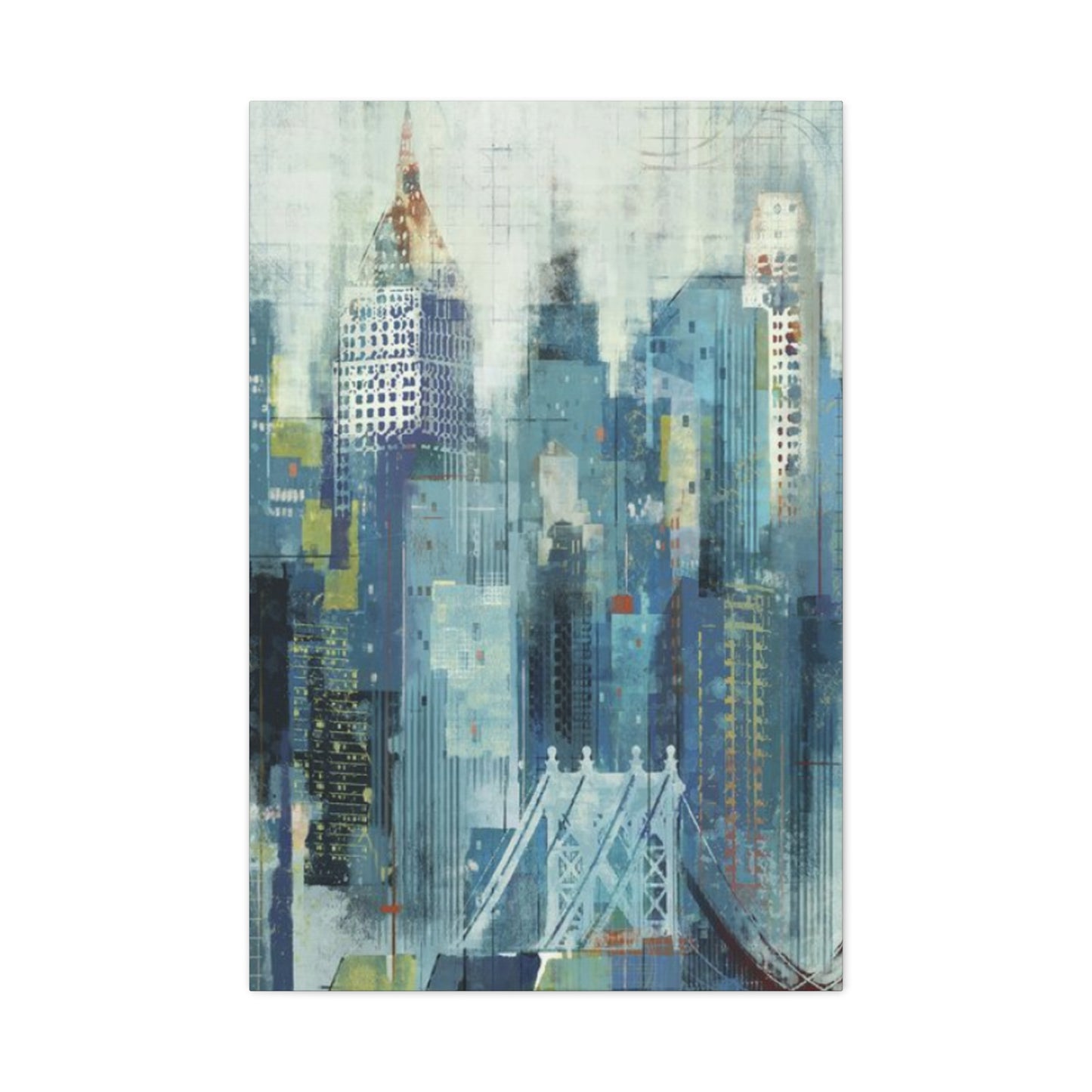 Manhattan City Skyline Painting NYC Skyline Wall Art & Canvas Prints