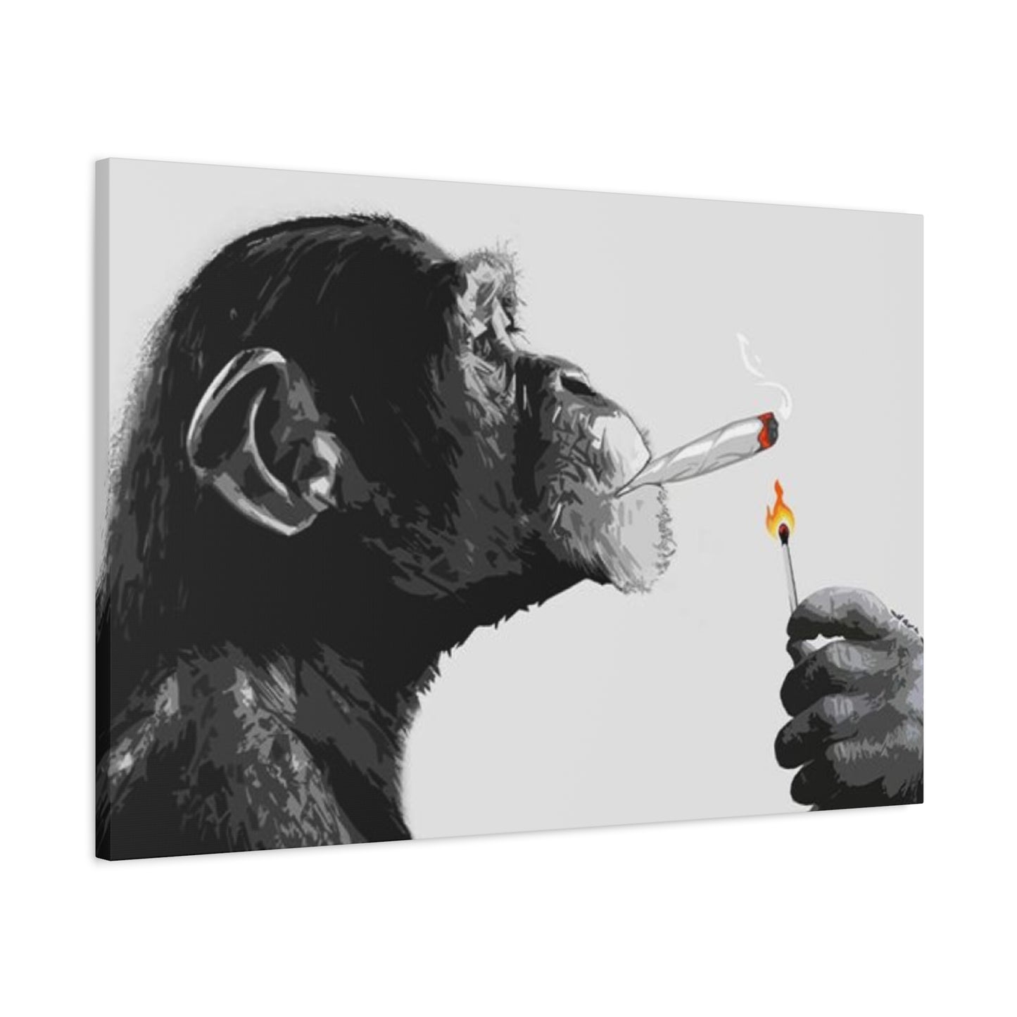 Chimpanzee Smoking Wall Art & Canvas Prints