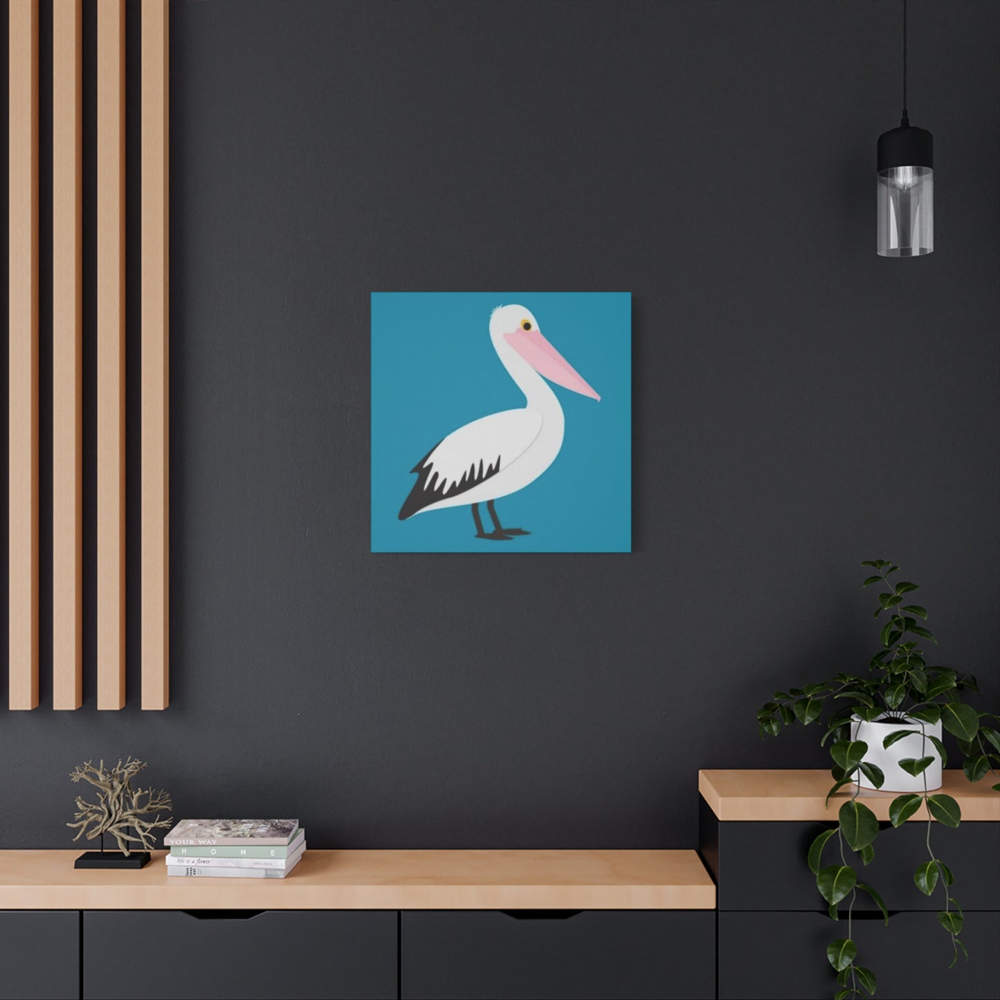 Pelican Cartoon Poster Wall Art & Canvas Prints