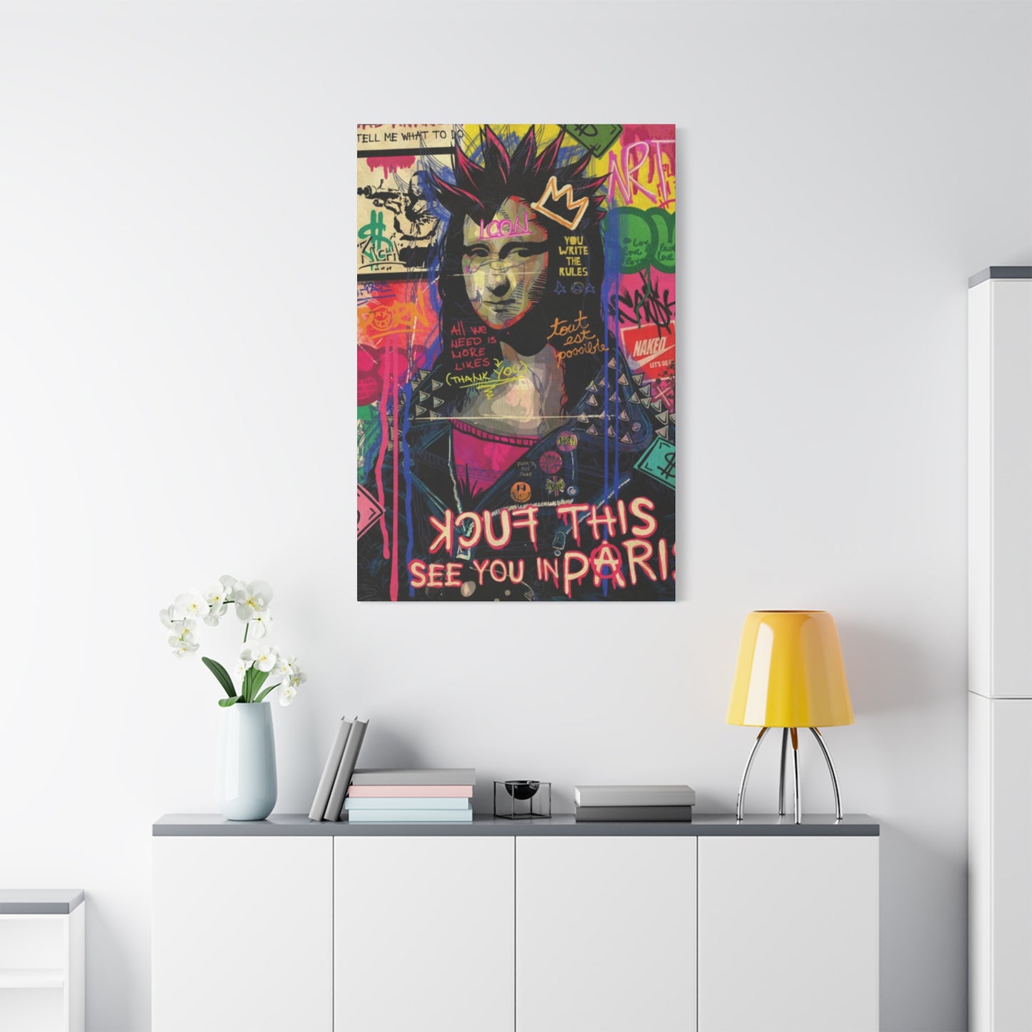 Mona Lisa Abstract Mixed Media Wall Art & Canvas Prints