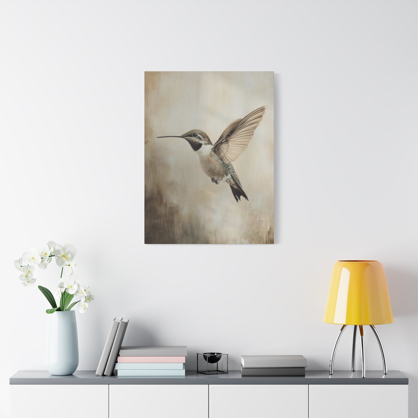 Flying Humming Bird Painting Wall Art & Canvas Prints