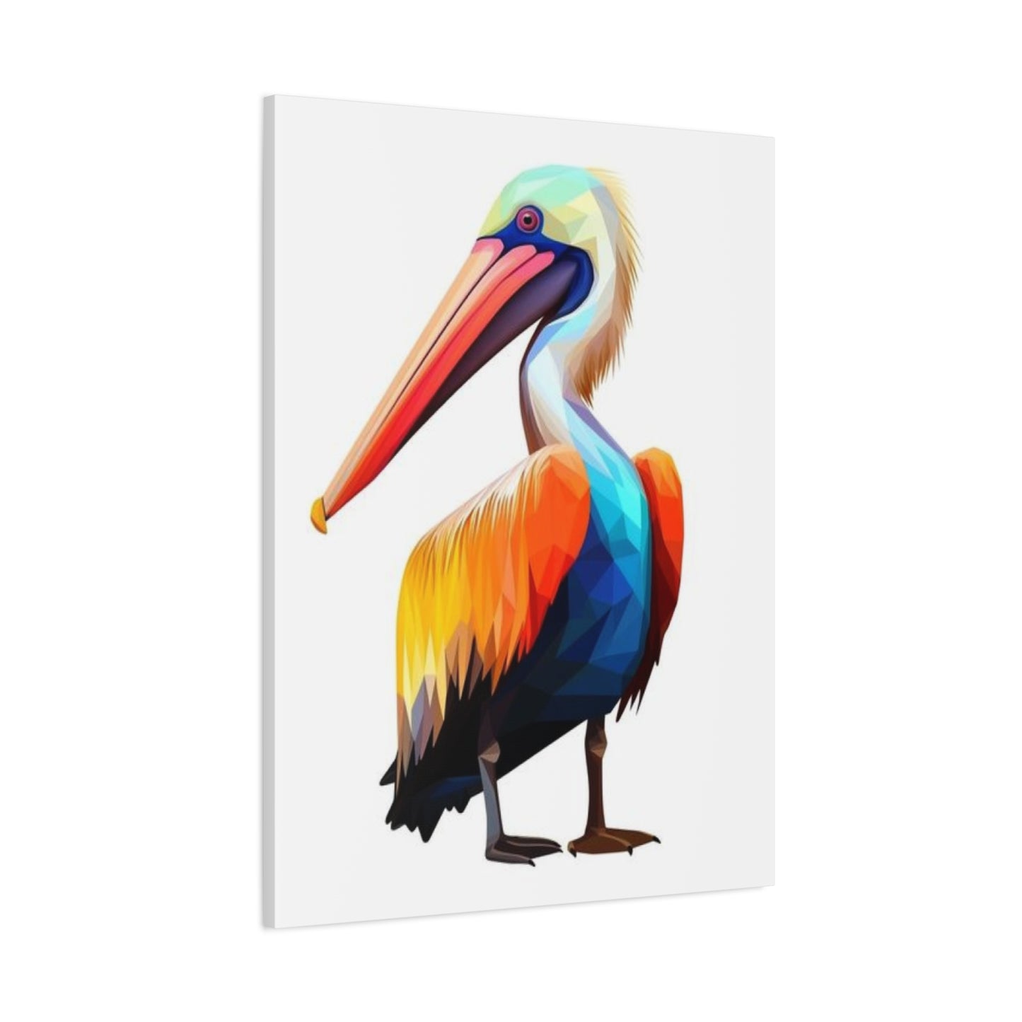 Colorful Abstract Pelican Painting Wall Art & Canvas Prints